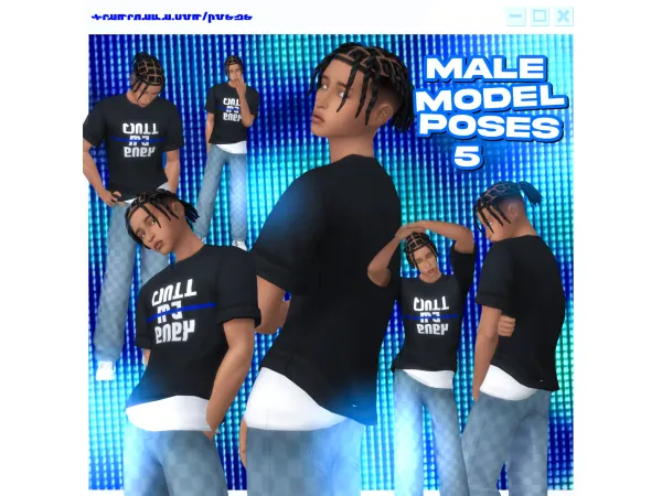 Mix Male Model Poses 5 by xiuminuwu - The Sims 4 Custom Content