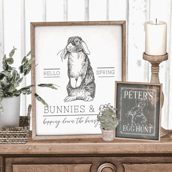 Alpha Farmhouse 2024 Bunnies Wall Standing arts by simsfinds - The Sims 4 Custom Content