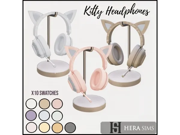 Alpha Kitty headphones - The Sims 4 Custom Content