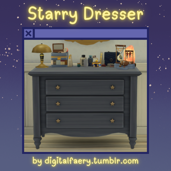 Maxis Match Starry Dresser by simsfinds - The Sims 4 Custom Content