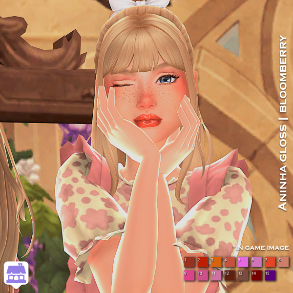 Maxis Match Aninha lip gloss by simsfinds - The Sims 4 Custom Content