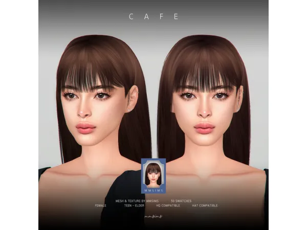 Alpha MMSIMS Hair Cafe - The Sims 4 Custom Content