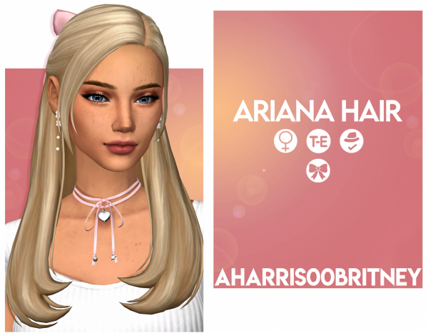 Maxis Match Ariana Hair by simsfinds - The Sims 4 Custom Content