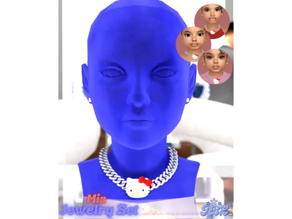 Alpha [TBZ] Mia Jewelry Set - The Sims 4 Custom Content