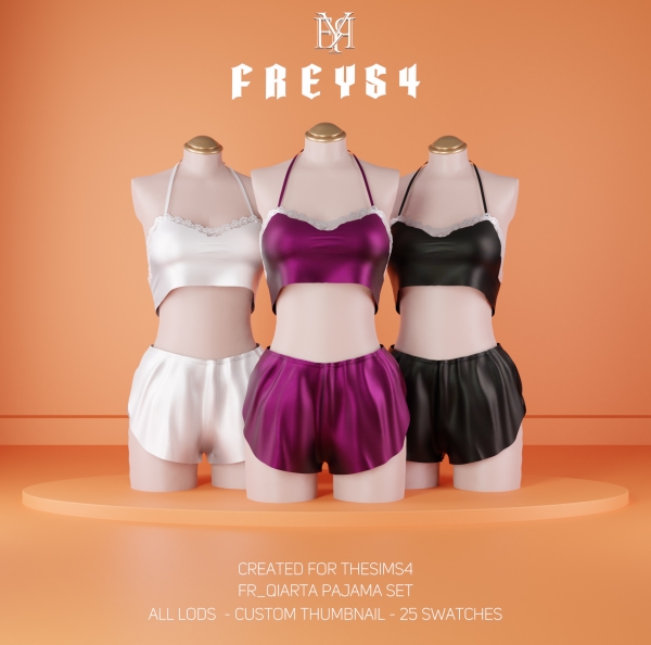 Maxis Match Qiarta Pajama Set Test by freys4 - The Sims 4 Custom Content