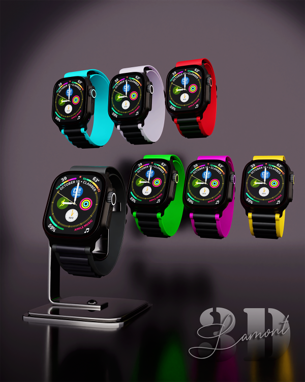 Alpha random watch apple ultra by lamontcreatorr - The Sims 4 Custom Content