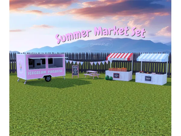 Alpha Summer Market - The Sims 4 Custom Content