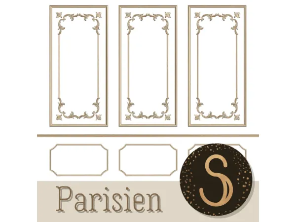 Alpha Parisien Wallpapers by Sims4Luxury - The Sims 4 Custom Content