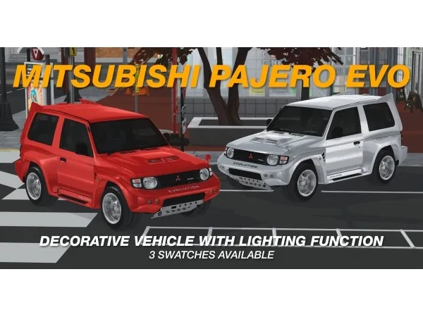Alpha Tyler Winston Cars 1997 Mitsubishi Pajero Evolution [V55W] - The Sims 4 Custom Content