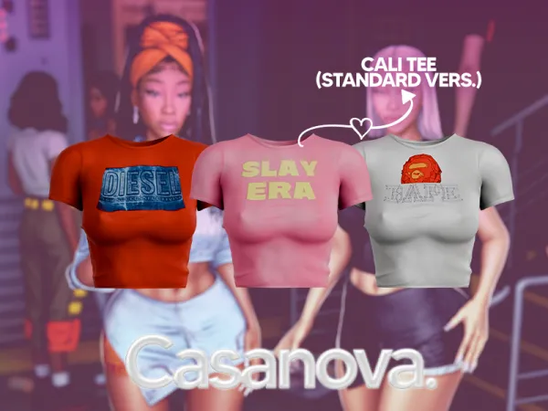 Alpha Casanova Cali Tee Standard Version - The Sims 4 Custom Content