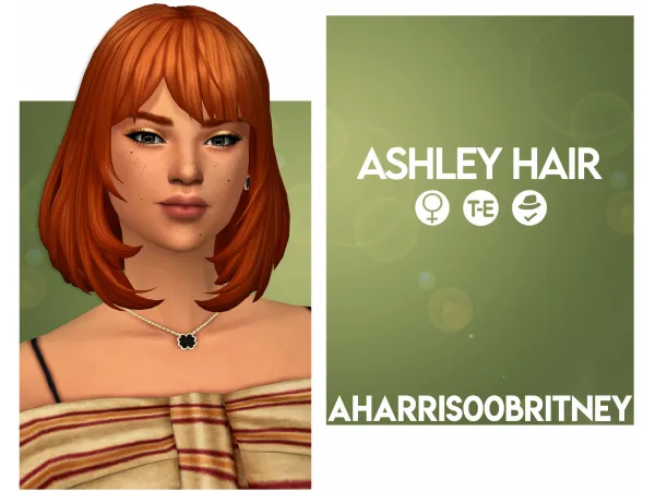 Maxis Match Ashley Hair by aharris00britney - The Sims 4 Custom Content