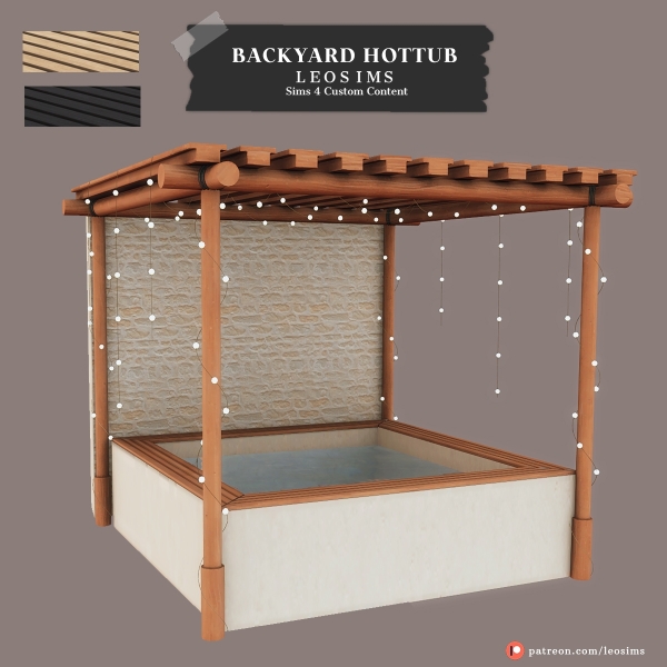 Mix Backyard Hottub by leosims4cc - The Sims 4 Custom Content