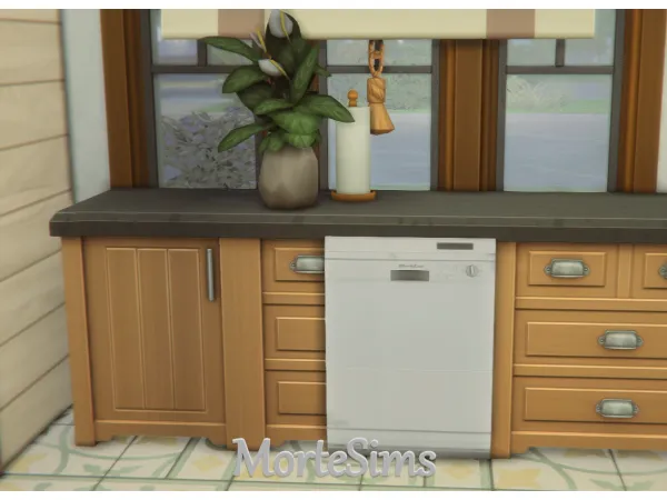 Maxis Match Sims 4 Retro Dishwasher by MorteSims - The Sims 4 Custom Content
