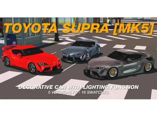 Alpha Tyler Winston Cars 2020 Toyota GR Supra [MK5] - The Sims 4 Custom Content