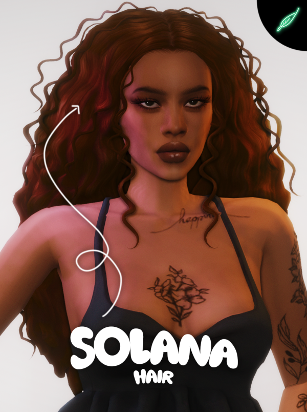Maxis Match solana hair (3 versions) by simsfinds - The Sims 4 Custom Content
