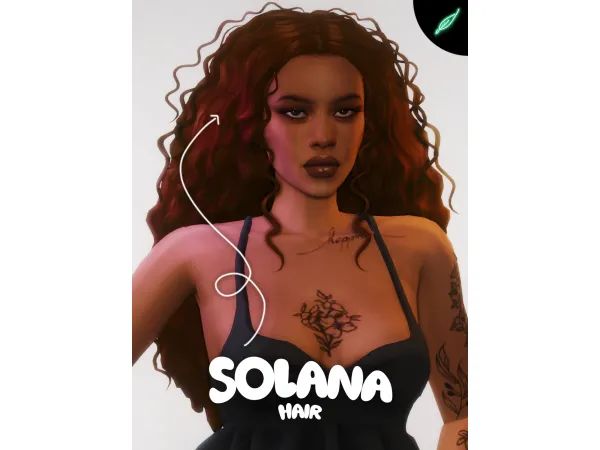Maxis Match solana hair (3 versions) by thatonegreenleaf - The Sims 4 Custom Content