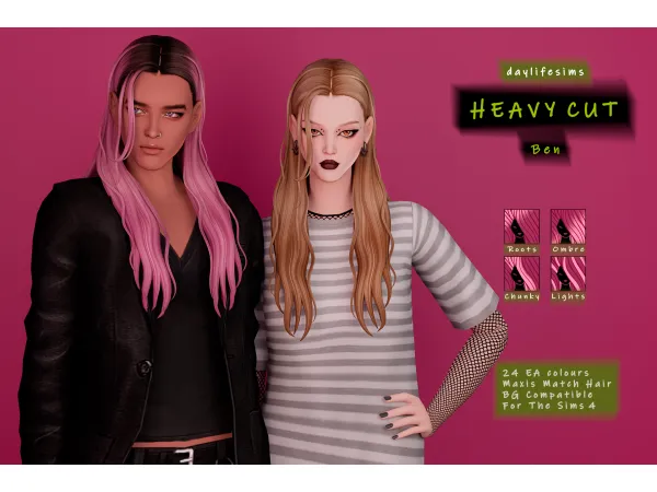 Maxis Match HEAVY CUT SET Ben - The Sims 4 Custom Content