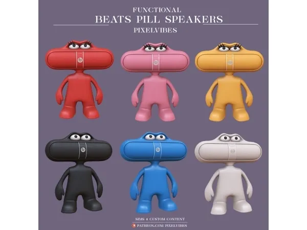 Alpha Beats Pill Speakers - The Sims 4 Custom Content