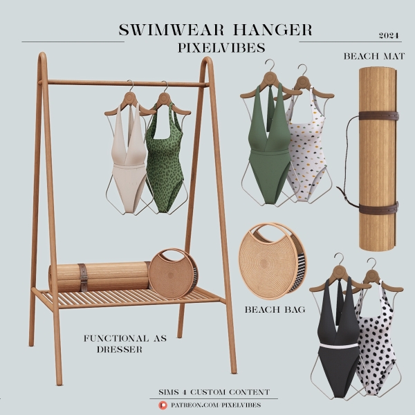 Alpha Swimwear Hanger by pixelvibes - The Sims 4 Custom Content