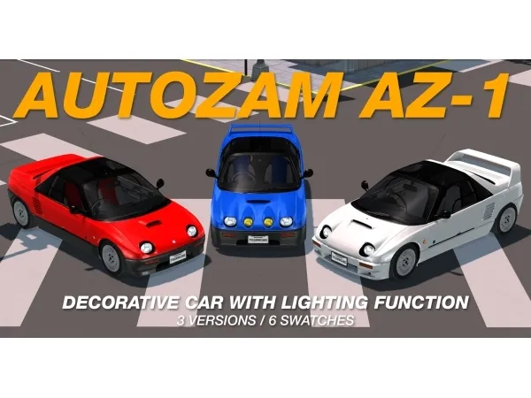 Alpha Tyler Winston Cars 1993 Autozam AZ 1 - The Sims 4 Custom Content