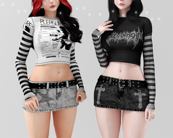 Alpha Starry girly set by babyetears - The Sims 4 Custom Content