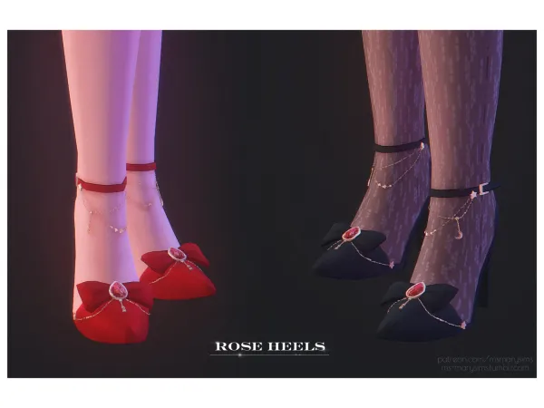 Maxis Match ROSE HEELS by MS Mary Sims - The Sims 4 Custom Content