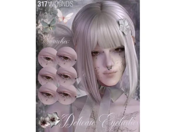 Alpha [317wounds] delicate eyelashes - The Sims 4 Custom Content