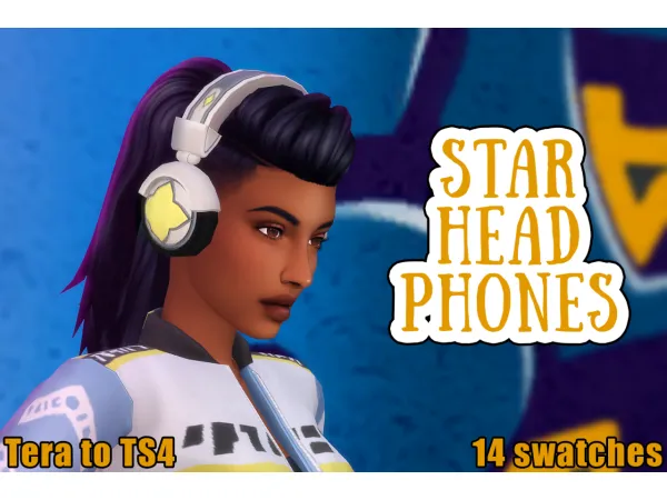 Maxis Match STAR HEADPHONES by wishelsims - The Sims 4 Custom Content