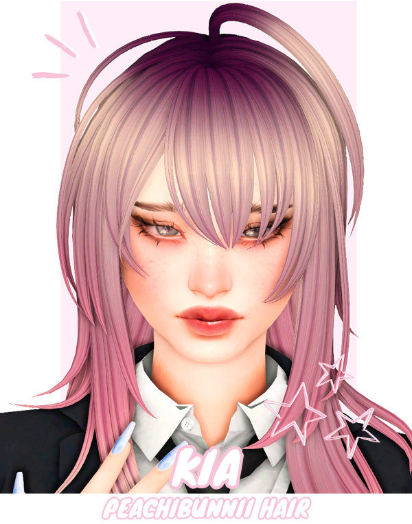 Maxis Match Kia Hair by simsfinds - The Sims 4 Custom Content
