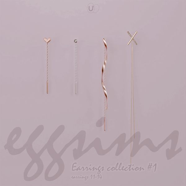 Alpha Earrings collection 1 by simsfinds - The Sims 4 Custom Content
