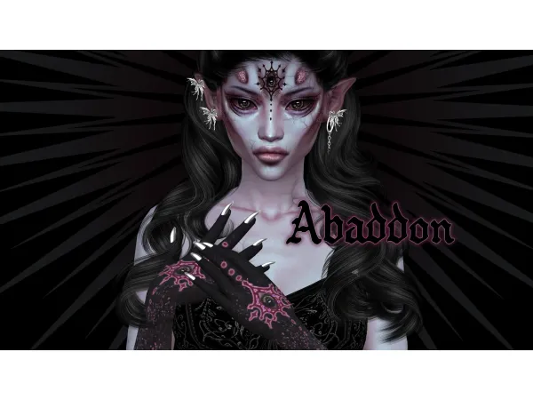 Mix Abaddon Makeup Set by EvilQuinzel - The Sims 4 Custom Content