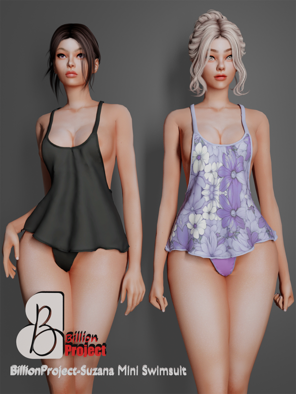 Alpha BillionProject Suzana Mini Swimsuit by billion_project666 - The Sims 4 Custom Content