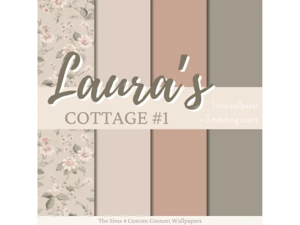 Alpha Laura's cottage Wallpapers 1 by sims4luxury - The Sims 4 Custom Content