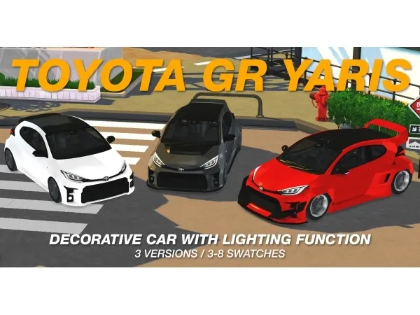 Alpha 2021 Toyota GR Yaris by Tyler Winston Cars - The Sims 4 Custom Content