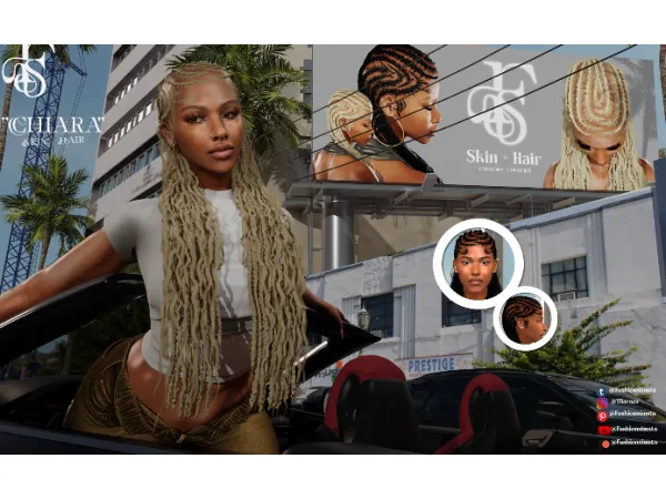Alpha Chiara Skin Hair by FashionSimsta - The Sims 4 Custom Content
