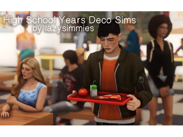 Maxis Match high school years deco sims by lazysimmies - The Sims 4 Custom Content