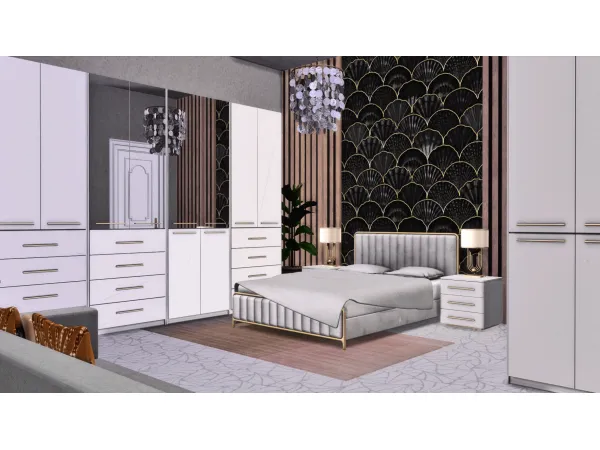 Alpha Fhsray Bedroom by SyLoeSy - The Sims 4 Custom Content