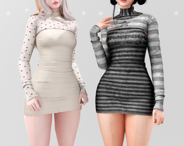 Alpha Kilye dress by babyetears - The Sims 4 Custom Content