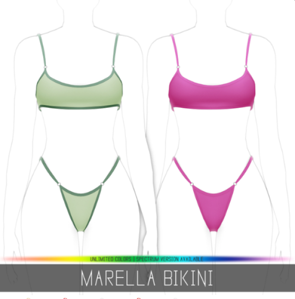 Alpha MARELLA BIKINI by simsfinds - The Sims 4 Custom Content