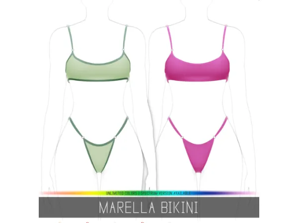 Alpha MARELLA BIKINI by simpliciaty - The Sims 4 Custom Content