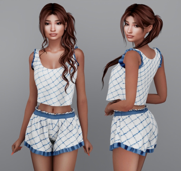 Alpha Kalina summer set by belonka - The Sims 4 Custom Content