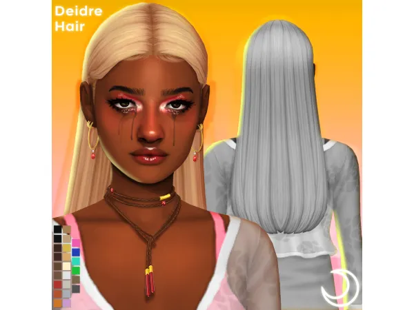 Maxis Match DEIDRE HAIR by IMVIKAI - The Sims 4 Custom Content