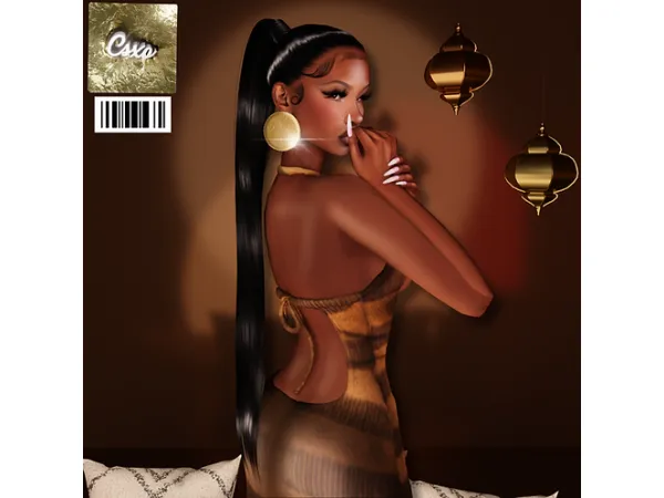 Alpha Zoe Collection Jayda Ponytail V1 V2 by cecesimsxo - The Sims 4 Custom Content