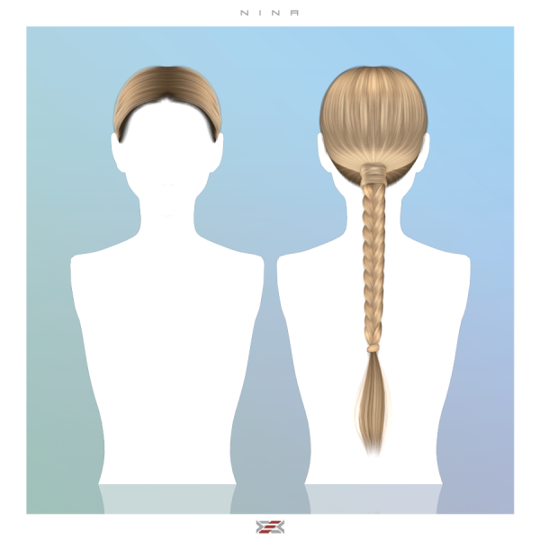 Alpha Nina hairstyle by lexel - The Sims 4 Custom Content
