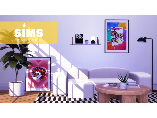 Mix The PowerPuff Girls Wall Art Prints by Bárbara Sims - The Sims 4 Custom Content
