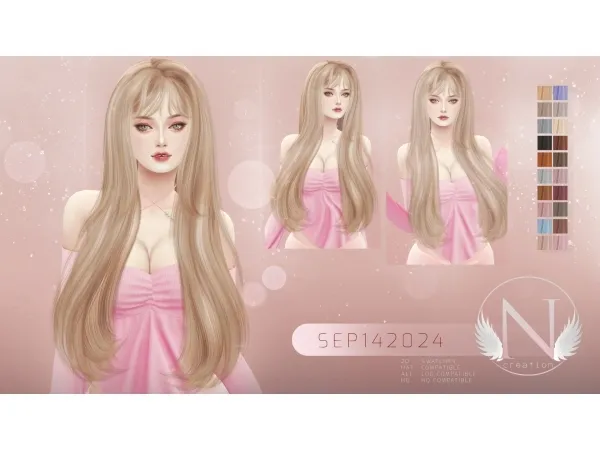 Alpha NILYN HAIR SEP142024 - The Sims 4 Custom Content