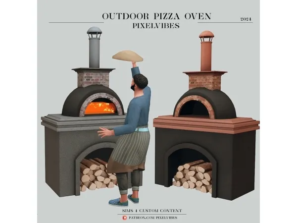 Alpha Outdoor Pizza Oven - The Sims 4 Custom Content