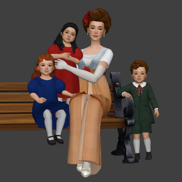 Mix PathPoses HandFan Femme Portrait Poses by simsfinds - The Sims 4 Custom Content