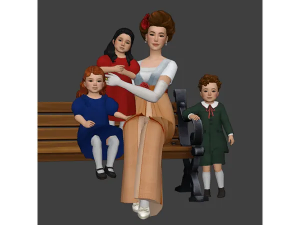 Mix PathPoses HandFan Femme Portrait Poses by antiquatedsimmer - The Sims 4 Custom Content