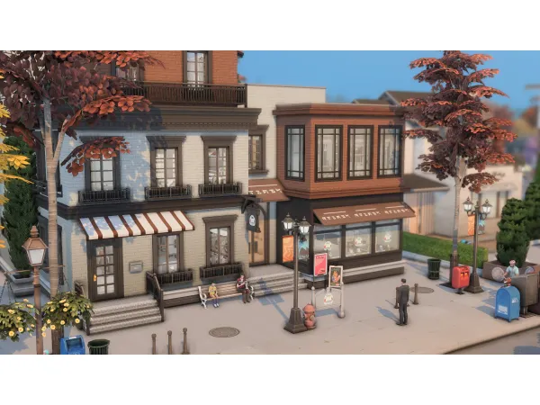 Maxis Match Apartment building The Book Store by bojanasimsyt - The Sims 4 Custom Content